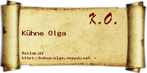 Kühne Olga névjegykártya