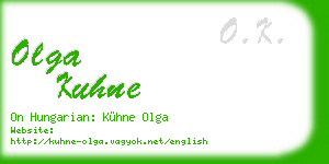 olga kuhne business card