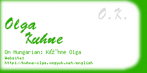 olga kuhne business card